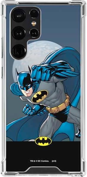 Skinit Clear Phone Case Compatible with Galaxy S23 Ultra - Officially Licensed DC Comics Batman Ready for Action Design