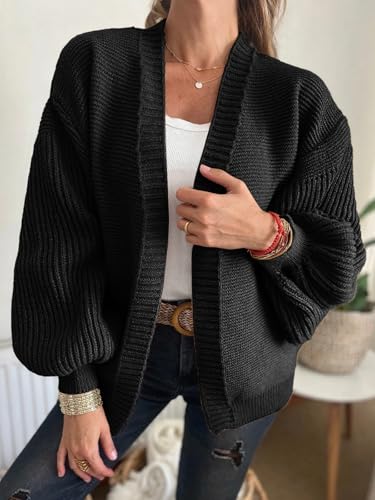 Cicy Bell Womens Oversized Cardigan Sweaters Trendy Open Front Long Lantern Sleeve Chunky Knit Sweater4