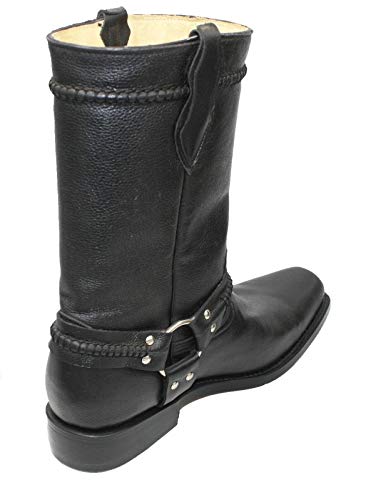 Dona Michi Men's Genuine Cowhide Leather Motorcycle Boots Handmade2