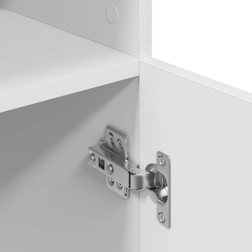 vidaXL Mobile da Cucina Bianco 57x41,5x131,5 cm in Truciolato, Armadio, Armadio dispensa da Cucina, Armadio da credenza da Cucina, Armadio da Cucina