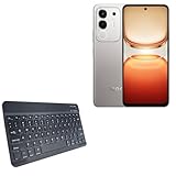 BoxWave Keyboard Compatible with vivo iQOO Z10x - SlimKeys Bluetooth Keyboard, Portable Thin with Chiclet-Style Keys - Jet Black