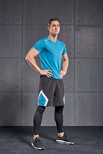 Camiseta masculina manga curta gola redonda Red Plume, esportiva, fitness, Azul, Medium