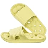 [Bliss Gee] 水が抜ける サンダル 穴あき ズボラ主婦考案の超軽量時短サンダル すぐ乾く 足が濡れない 水場 室内 玄関 バス トイレ スリッパ 水はけ (ライム, 24cm)