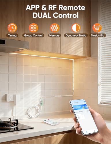 Image of COB LED Strip Lights 4000K Natural White DC24V with Remote Control