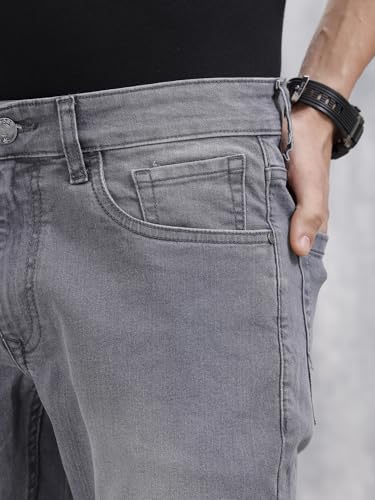 Image of WROGN Men's Slim Fit Jeans | Mid Rise | Jeans for Man
