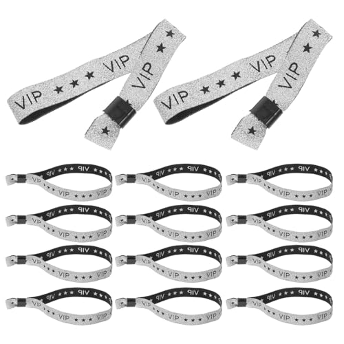 Bracelets événementiels argentés en tissu anti-irritation pour bars et parcs