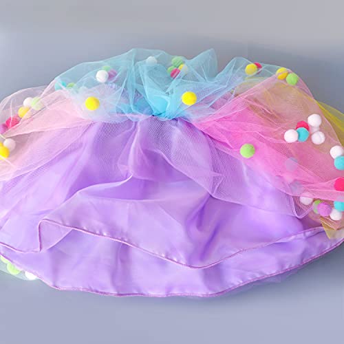 Doctor Unicorn Birthday Girls Outfit Set Tutu Skirt Dress, Unicorn Shirt, Headband & Satin Sash (Rainbow Tutu/Shell - 5-6 Years) #TOP2