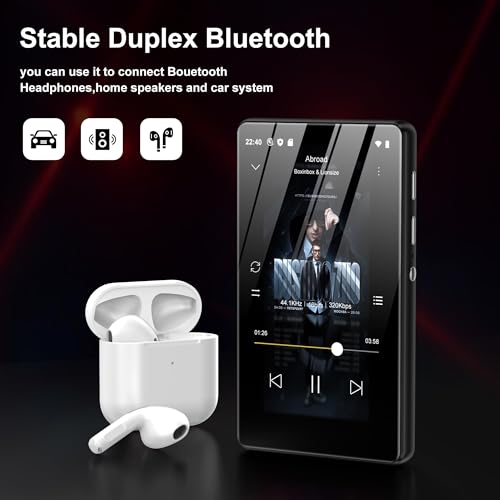Image of SWOFY 80GB MP3 Player with Bluetooth and WiFi - M503Pro Music Player with Spotify,Pandora,Amazon Music, 4.0-inch Touch Screen Android MP4 MP3 Player for Kids with Libby,Audible,Spotify Kids,FM Radio