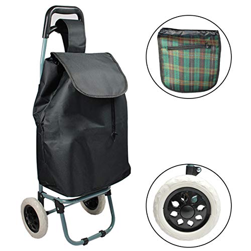 HELO Einkaufstrolley Trolley Einkaufswagen Handwagen Koffer Handgepäck Trolli Roller (Schwarz) – Bild 5