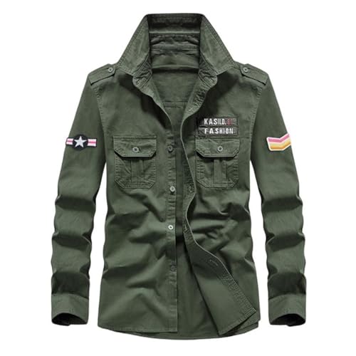 Chemise de travail homme en coton à manches longues et coupe ample résistante
