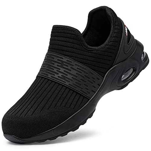 LARNMERN Sicherheitsschuhe Herren Stahlkappe S1 Leichte Arbeitsschuhe Sportlich Atmungsaktiv Komfortabel Schutzschuhe(Schwarz,42 EU) Cover