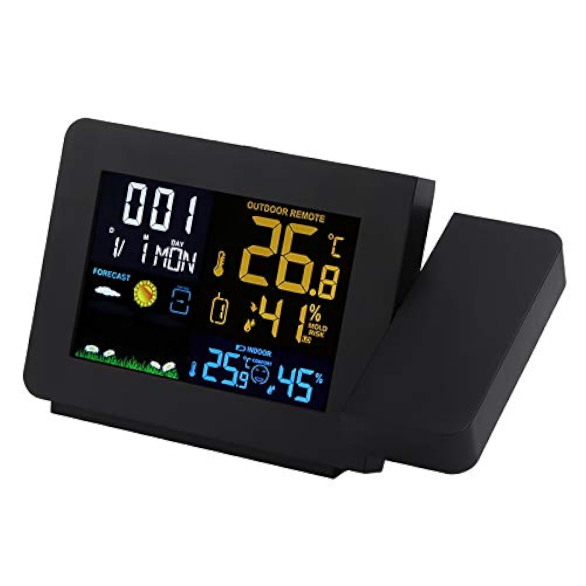 Projection Clock, Desktop Black Electronic Alarm Clock