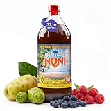 100 Pure Organic Noni Juice – Tahitian Noni Juice Original Formula | Natural Noni Fruit & Noni Leaf Extract | Non-GMO, No Artificial Additives | Vinali - (32oz, 1 Pack)