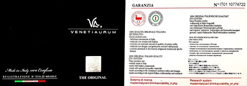 Venetiaurum - Catenina con Sfera 16mm in Vetro Originale di Murano e Argento 925 - Gioiello made in Italy certificato