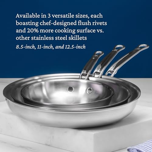 Image of Thomas Keller Insignia by Hestan - 12.5 inch Stainless Steel Frying Pan, Induction Cooktop Compatible