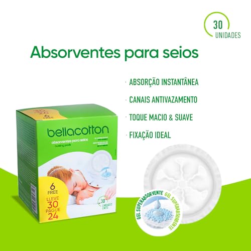 Bella Cotton Protetor Para Seios Bellacotton Leve 30 Pague 24 Unidades