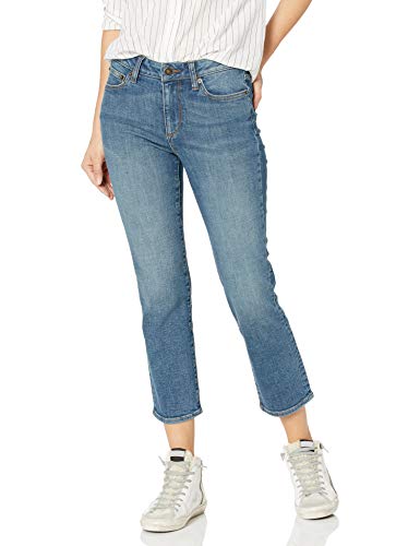 Amazon Brand - Goodthreads Women's Mid-Rise Crop Straight Jeans, Authentic Blue 26