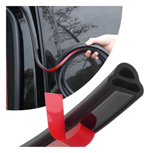32.8Ft Rubber Car Door Seal Strip,Upgraded Double-Layer Automotive Weather Stripping for Dust & Water Protection,Noise Reduction,Universal Self-Adhesive Car Door Weather Stripping
