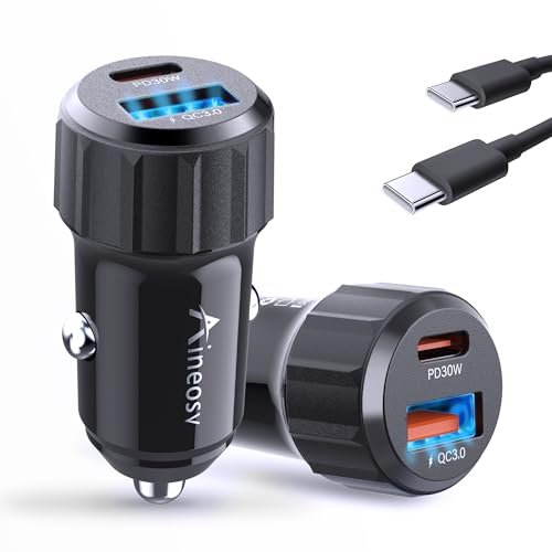 2-Pack 52.5W USB C Car Charger Fast Charge with 1...
