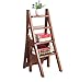 Produktbild Cdbl Massivholz-Klappstuhl-Multifunktionsstepper/Treppenhaus-Stuhl mit 4 Schritten 43 * 37 * 90.5CM Klappstühle drinnen (Farbe : C)