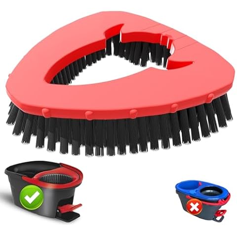 Upgraded Spin Mop Replace Head Brush for Ocedar 1 Tank, Floor Scrub Brush Replacement Head for EasyWring, Deep Clean Floor Scrubber, Hard Bristle Cleaning Brush for Bathroom Kitchen Wall Tile Cover