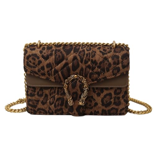 Image of MYHOZEE Crossbody Bags for Women - Snake Printed Clutch Purses Leather Chain Shoulder Bags Evening Handbags