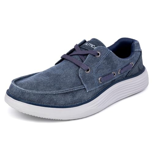 Image of Nautica Men's Slip-On Casual Loafers Comfort Sneaker - Elastic Stretch Moccasin - Athletic Walking Shoe-Pearson