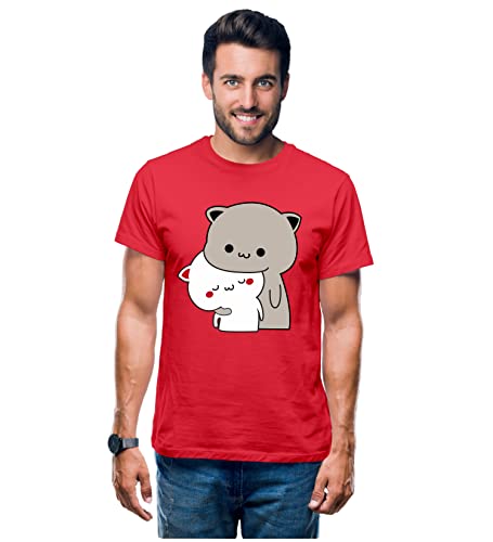 Image of Hangout Hub HH81 Men & Women T shirts |Round Neck T-Shirt| Regular Fit | Half Sleeves | Cotton | Couple Tshirts for Couple |Pack of 2|Couple T-Shirts