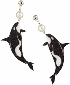 Amazon.com: Orca Killer Whale Earring Earrings Dolphin Sea Crab ...