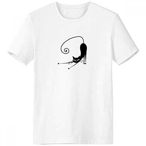T-shirt chat noir de Halloween pour homme, le cadeau en coton doux idéal