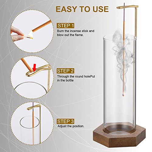 Vcvoip Incense Holder, Modern Incense Burner With Removable Glass Ashes Catcher, Anti-Ash Flying Incense Sticks Holder For Home Decor Yoga Meditation #TOP4