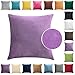 Poszewki na poduszki rzuć poszewki na poduszki aksamitne miękkie kwadratowe poduszki na sofę Home Car dekoracyjne poszewki na poduszki niewidoczny zamek królewski liliowy 24"x 24"/60X60 CM