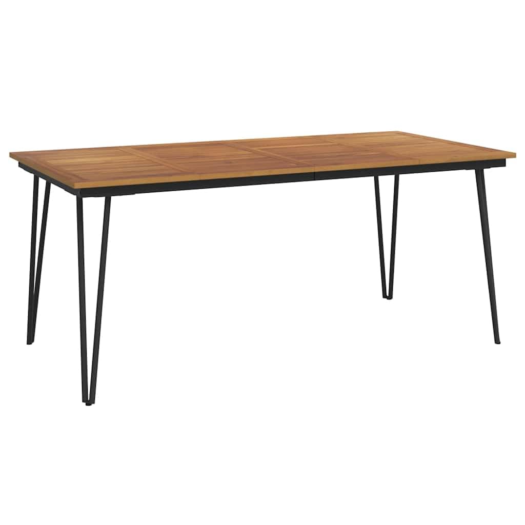 vidaXL Mesa de jardín con Patas en U Madera Maciza Acacia 180x90x75 cm, Mesa de Exterior, Muebles de jardín, Muebles de Patio, Mesa de Patio