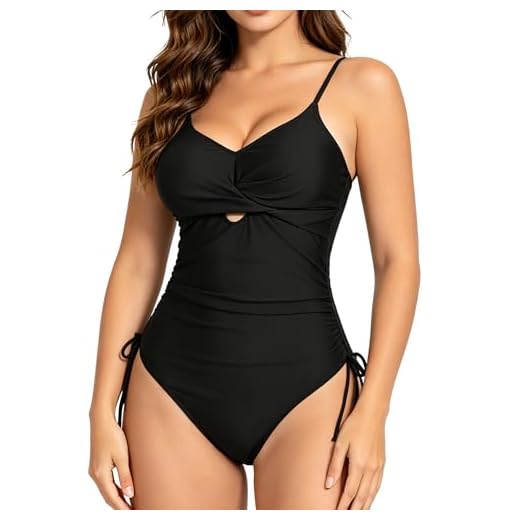Buauty Maiô feminino com controle de barriga com recorte sexy, cobertura total, roupa de banho feminina 2025, A-01 preto, GG