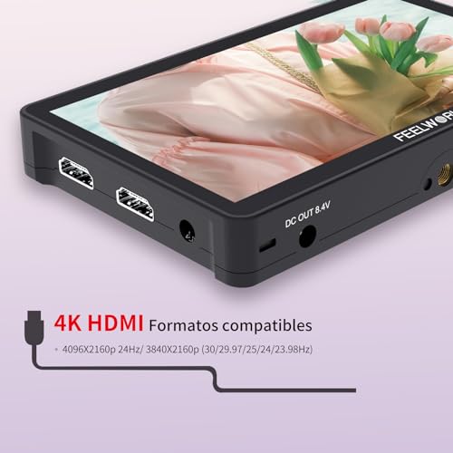 Miniatura 8 de Feelworld F5 Pro V4 Pantalla Táctil De 6 Pulgadas Dslr Cámara Monitor De Campo Con 3d Lut Ips Fhd 1920x1080 4k Salida De Entrada Hdmi Con Batería F750 De 4400 Mah Y Funda De Transporte
