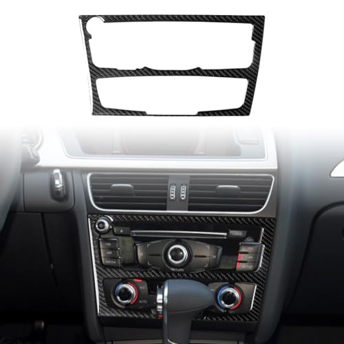 Toworldit Soft Carbon Fiber Center Console Dashboard Trim Sticker Compatible with Audi A4 B8 A5 Q5 2009-2016 (Central Control Panel Trim -B) Toworldit Soft Carbon Fiber Center Console Dashboard Trim Sticker Compatible with Audi A4 B8 A5 Q5 2009-2016 (Central Control Panel Trim -B)