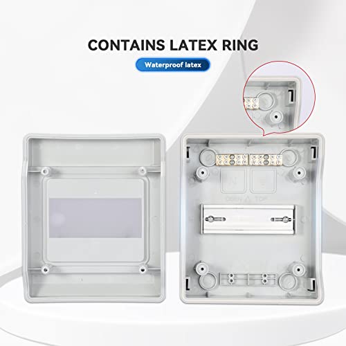 Mollom Power Distribution Box With Bus Bars And Din Rail For Miniature Circuit Breaker Mcb, Padlock Available For Indoor And Outdoor Use (6 Way Without Padlock) #TOP4