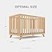 Comfy Cubs Baby Crib for 0 to 3 Years - Adjustable Mattress Height, Natural Wooden Crib for Baby, Elegant Nursery Furniture, Designed in The US - 80 lbs Capacity Nursery Bed - Natural Wood