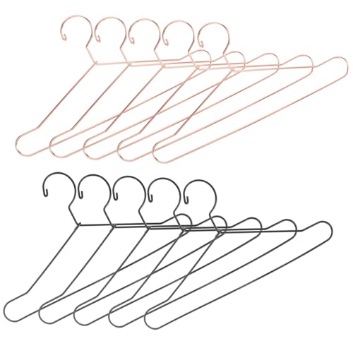 BCOATH 10Pcs Hangers for Doll Clothes Lifelike Simulation Small Hangers for Hanging Clothes Smooth Surface for Safety for Doll Dresses Tops Pants Storage