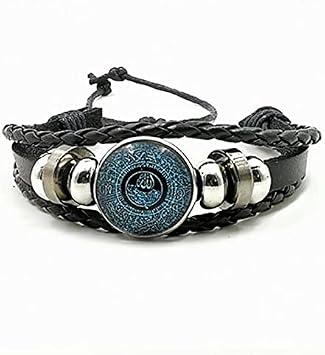 Turkish Design Mens Leather Bracelet Muslim Gift for eid ALLA Word Islamic Accessory Black