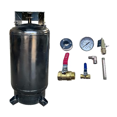 HPDMC 80 Gallon Industrial Air Compressor Receiver Vertical Air Tank with Accessary Kit Rated for 200 PSI with ASME Coded
