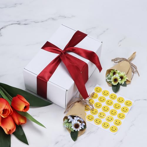 Image of RLAVBL 9x6x4 Shipping Boxes Set of 25, White Corrugated Cardboard Box for Packing, Mailing, Business