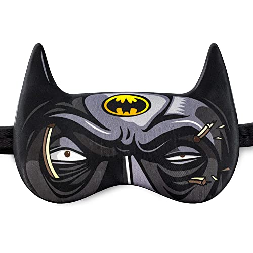 Sleep Mask Dark Knight Character Superheroes for Children Kids Boy Man- Sleeping mask 100% Soft Cotton - Night Sleeping Mask Cover Blindfold (Plastic Pack)