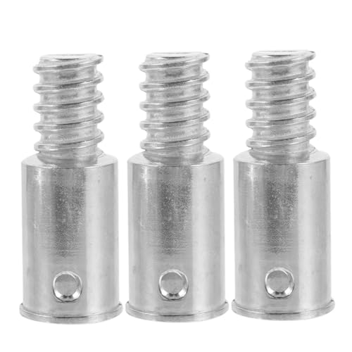 KICHOUSE 3pcs Metal Threaded Tips for Broom Poles Mop Handle Adaptor Brush Connector Parts Telescoping Broom Pole Connector Replacement