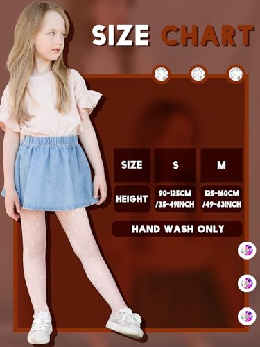 Geyoga 6 Pcs Girls Bling Tights Kids Fishnet Stockings Girl Glitter Mesh Tights Rhinestone Hollow out Pantyhose3