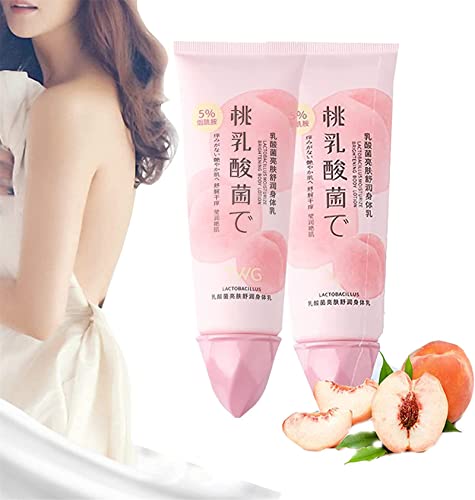 Japón crema anticelulítica y blanqueadora, crema para la piel de melocotón que nutre suavemente el blanqueamiento y el cuidado corporal tierno, para brazos, piernas, manos y pies (2 unidades) Cover