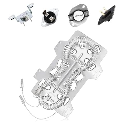 DC47 Heating Element for Samsung Dryer, Dryer Heating Element DC47-00019A for Samsung dv42h5000ew/a3 dv45h7000ew/a2 Dryer Parts, Including DC96-00887A, DC47-00016A, DC47-00018A and DC32-00007A Cover