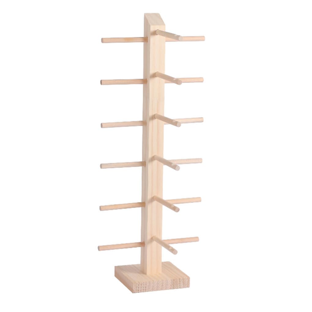 TWISAXC Wooden Rack For Jewelry Storage Durable And Sturdy Jewelry 6 pairs