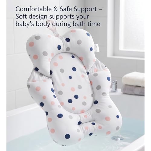 Image of Safe-O-Kid Baby Bath Essentials Kit | 1 Baby Bath Cushion, 1 Hooded Bath Towel, 1 Adjustable Shampoo Shower Cap & Foldable Baby Wash Basin | Newborn & Infant Bath Care Combo - Assorted