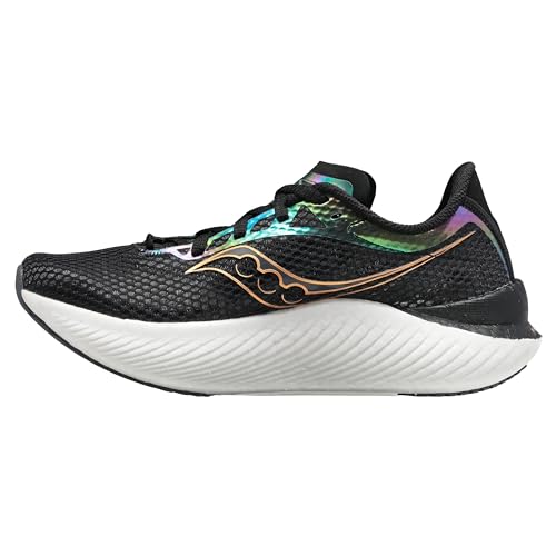 Saucony Women's Endorphin Pro 3 Running Shoe, Black/GOLDSTRUCK, 5 Medium